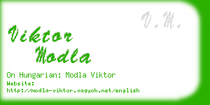 viktor modla business card